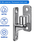Heavy Duty 304 Stainless Steel Gate Hinges Non Welded One Piece Design Wall Mount Hinges With Five Eighth Inch Pin 600 Pound Capacity