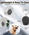 Six Pack 395nm Mini UV LED Keychain Flashlight Black Light For Detections Quick Urine And Bodily Fluid Spotting ID Card And Credit Card Checks Ultra Bright 12 Lumen Ultraviolet Light attached to keys and next to a dog.