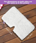 Six Pack Replacement Steam Mop Pads For Shark Steam Pocket Mops on wooden floor, 12.6x7 in size, microfiber material