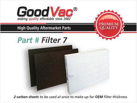 Replacement Filter Kit For Sharp FP A60UW And FP A80UW Air Purifiers, includes two black carbon pre-filters and a white main filter.
