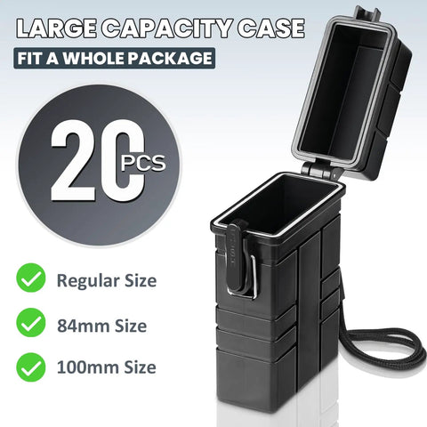 Waterproof EDC Survival Case With Airtight Seal Unbreakable Dry Box That Holds 20 Pcs 84 To 100mm Lightweight with open lid