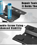 Universal RC Car Stand With Liftable Lower Adjustment And 360 Degree Rotatable Head detail with shock holder and screws