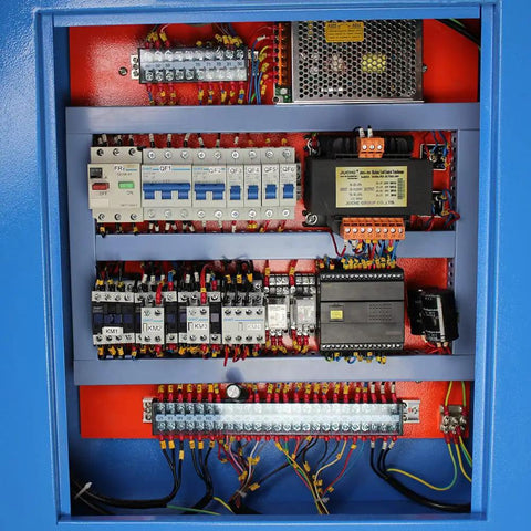 Control panel of Pro Grade Shop Built Programmable Electric Hydraulic Tube Pipe Bender With PLC Auto Manual Controls and 3Hp Motor