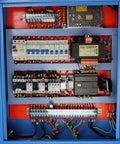 PLC console control panel of Plug And Play 3HP Programmable Electric Hydraulic Tube And Pipe Bender with wiring and relays.