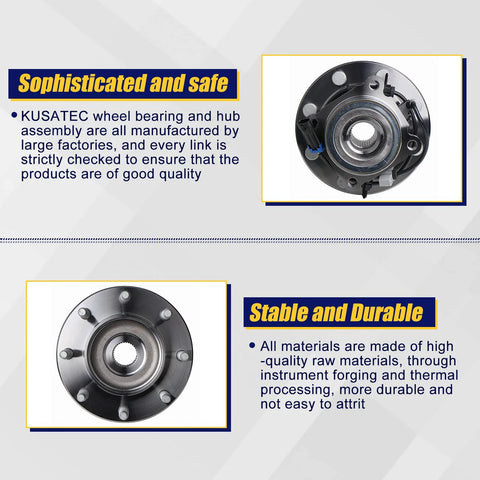 Top view of Beefed Up Front Wheel Bearing And Hub Assembly For Chevy Silverado 2500 3500 4WD GMC Sierra 1500 2500 Yukon XL 99 07.