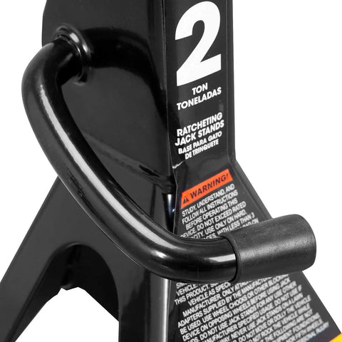 Heavy Duty Hydraulic Floor Jack And Two Adjustable Steel Jack Stands Featuring Two Ton Four Thousand Pound Lifting Power Designed As A Badass Garage Workhorse For Weekend Warriors And Hot Rod Builders