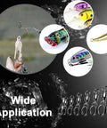 Heavy Duty Snap Swivels For Saltwater And Freshwater Fishing With Ball Bearing Action, Stainless Steel Construction, Split Rings, Nickel Finish, 25 Pack, 30 Lb Load, Smooth Rotations, Durable, Tangle Free, fishing lures shown