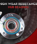 High wear resistance hub bearing for Single Front Wheel Hub & Bearing Assembly 513121, 5-Lug w/ ABS for Chevy, Pontiac, Cadillac, Buick.