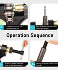 Operation sequence of Chain Breaker Tool For 420-530 Roller Chain With Beefy Alloy Build Master Link Rivet Remover