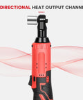 Cordless Ratchet Wrench Set 3 by 8 Inch 12V Max, 400RPM, 45 Nm Torque with bidirectional heat output channel