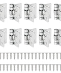 1 Inch Spring Loaded Hinges 10 Pack Self Closing Two Way Hardware For Furniture Boxes Cabinets With Screws visible in image