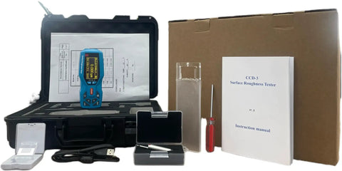 Portable Surface Roughness Tester With 20 Parameters Ra Rz Rq Rt Rp Rv R3z R3y RzJIS Rsk Rku Rsm Rmr Rx RPc Rk Rpk Rvk Mr1 Mr2 Handy Digital Surface Profilometer Gauge With Real Time Clock Display For Precise Everyday Measurements