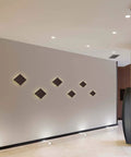 ADA Compliant Wall Sconce Lighting Fixture With Motion Sensor And Integrated LED, Dark Wood Finish, mounted on a wall.