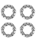 Four Pack 25Mm Ball Bearing Cages For Bicycle Crank Bearings And Rear Wheel Retainers With Seven Balls, Steel Construction