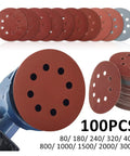 Awesome 100 Piece Sandpaper Set With 125Mm Hook Loop Discs shown; varying grit from 80 to 3000 for sanding and polishing.