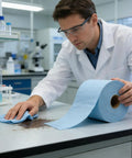 Heavy Duty Blue Towels Jumbo Roll With 500 Industrial Strength Wipes used by mechanic for garage workshop cleanup