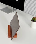 Your Desk Go To Weekly Glass Dry Erase Board With Detachable Wood Stand In Burgundy Red Small Desktop Calendar with succulents.