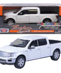 Ford F 150 Lariat Crew Cab Die Cast Truck 1 24 Scale With Opening Doors And Detailed Interior White 79363WH in box