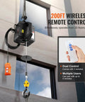 3 In 1 Electric Hoist Winch 1100 Lb Capacity 1500W Portable Crane with Wired and Wireless Remote control in use