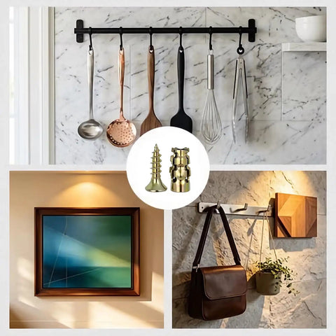Straight Shot At Loose Cabinetry Starts With These Short Expansion Screws To Fill Stripped Holes And Bolt Hinges Or Tracks Back Secure On Wood Tile Or Concrete Heavy Duty Anchors 20 Pack with hanging kitchen utensils.