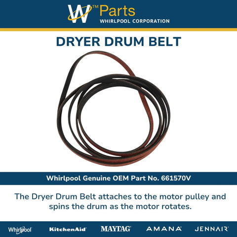 OEM Dryer Drum Belt Replacement 6 By 7 By 1 Inch Black Durable Genuine OEM Part For Smooth Tumble Drying Easy Install Works Like A Champ Fits Most Domestic Dryers High Quality Belt For Long Lasting Performance, black dryer drum belt