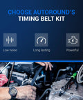 Timing Belt Kit With Water Pump And Gasket For 3.0L V6 Engines Fits Toyota Camry Sienna Avalon Solara ES300 RX300 1994 Through 2003 Replacement Set Direct Fit Durable installation process