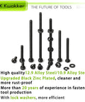 M2 Screw Kit 4mm To 40mm Assortment With Nuts Bolts Washers Lock Washers 2060Pcs Zinc Plated Socket Head And Button Head Screws