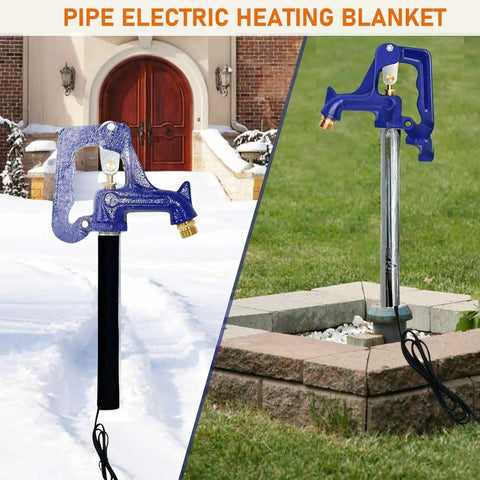 Heavy Duty Water Pipe Heat Blanket 38.5 By 6 Inches For Freeze Protection with outdoor use on faucets