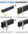 Installation guide for Heavy Duty 2 Pack M6 By 50mm 304 Stainless Steel U Bolts with tools and pipe measurements.