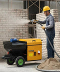 Versatile Cement Mortar Sprayer Machine High Power Plastering Tool For Exterior Structural Repairs Portable Shotcrete Equipment in use.