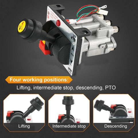 Hydraulic Flow Control Valve For Dump Trucks Air Operated With Feathering Lowering And Slow Down, Cab Mounted Control Valve Kit