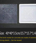 Two Piece Concrete Molds For Walkways Set DIY Easy Release Square Paver Molds For Garden Paths And Stone Patios
