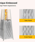 Powerful 48,000 BTU Pyramid Patio Heater With All Stainless Steel Construction Quartz Glass Tube Propane Outdoor Heater