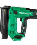Compact 18V Cordless Brad Nailer 18 Gauge Tool Only Single Sequential Trigger Lightweight Frame, close-up view.