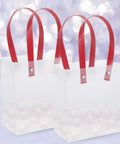 Lightweight handheld party bags with easy handle design 10 pack made of clear PP material for birthday and wedding favors
