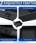 Center Console Organizer Tray For 2023 To 2026 Pilot And 2026 Passport, non-slip mat, handle detail, fits console perfectly