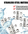 Hella Corrosion Resistant 1 Inch Stainless Steel Mini Folding Butt Hinges For Cabinets And Furniture Badass Strength Metal Hardware No Drama Mounting Slick Operation 30 Pack with water splashes.