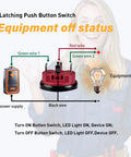 15 Amp Latching Push Button Switch 2 Pack 16mm 12V 24V DC AC IP67 Waterproof Black Shell With Blue LED Angel Eye Light On Off And Wire Socket Heavy Duty wiring diagram for equipment