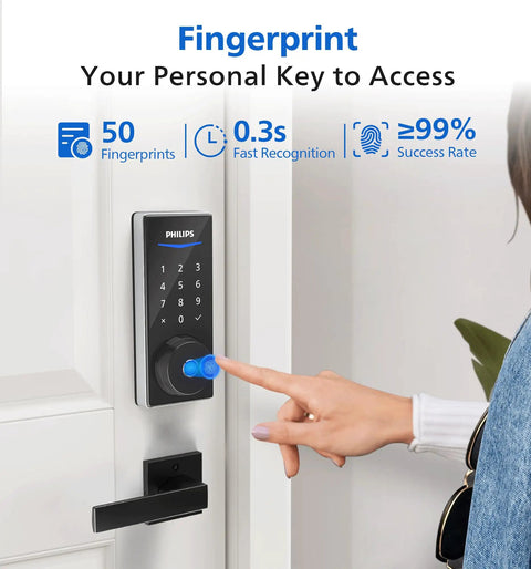 Seamless Wifi Deadbolt With Fingerprint Scanner And Remote App Control For Worry Free Security And No Sweat Keyless Entry Auto Lock That Lets You Kick Back While Your Home Stays Locked Tight