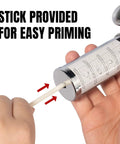 Mini Grease Gun For Tight Spots One Handed Push Type With Needle Nozzle 3oz Capacity Handy Lubrication Tool In Use