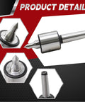 MT2 60 Degree Live Center With 0.0002 Inch Runout, 18mm Shank, 55-60 HRC Hardness, Suitable For High Speed Lathe CNC Lathe And Manual Lathe