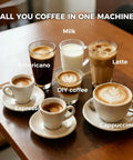 Real Deal Fully Automatic Espresso Machine With Solid Built In Grinder And Touchscreen Controls Quick Clean System for Americano, Latte, Espresso, and Cappuccino.
