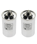 2 Pack Heavy Duty 50 Plus 5uF Capacitors With 6 Percent Tolerance, 50 Plus 5 MFD, 370 to 440 VAC CBB65 Dual Run Start Capacitors