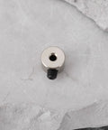 20pcs 1.5mm Quick Release Locating Rings, Metal Clamping Collars With Grub Screw, Silver Finish, close-up view on concrete background