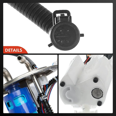 Close-up of Electric Fuel Pump Module Assembly With Sending Unit Fits Ford F250 F350 F450 Super Duty 2008 2009 2010 5.4L 6.8L