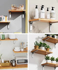 Stainless Steel L Brackets For Wall Shelves Heavy Duty Floating Shelf Supports Rust Resistant on modern wooden shelves.