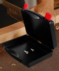 Open Badass Plastic Toolbox With Ergonomic Handle Designed For Mechanics And Handymen Who Demand Durability Compact Gear Slinger For Trucks holding screws.