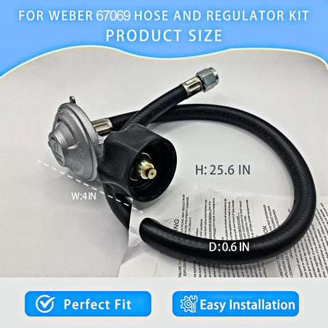 Hose And Regulator Kit Replacement For Gas Grill Upgrade That Fits Spirit II 2017 2019 Spirit E310 E320 E210 Genesis II 210 LX