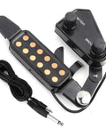 12 Hole Magnetic Sound Hole Acoustic Guitar Pickup With Volume And Tone Control And Tuner Kit Easy Install Includes Cushion