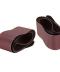 Heavy Duty Sanding Belts 6X89 Inches One Twenty Grit Aluminum Oxide Abrasive Paper For Belt Sanders and Woodworking, stacked view.
